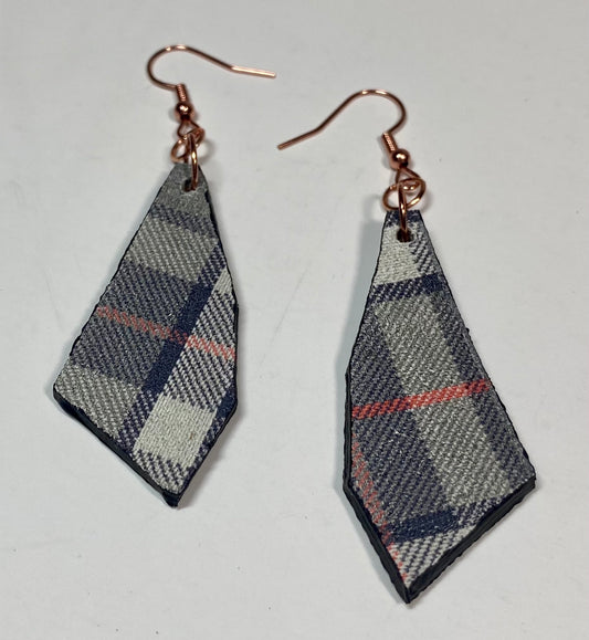 Berry Plaid Earrings - Lloyd Leather