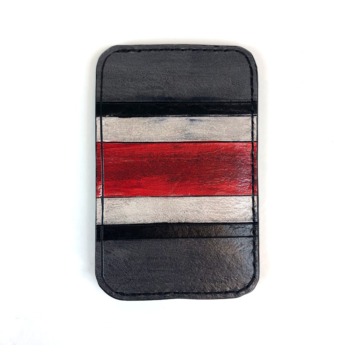 Vertical Slim Wallet - Stripes - Lloyd Leather